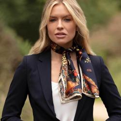 Foulard &eacute;troit Heads or Tails navy