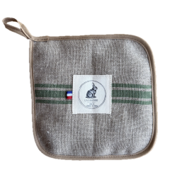 Gant et manique en lin - Manique / Vert