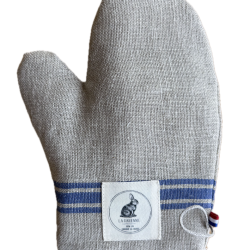 Gant et manique en lin - Gant / Bleu