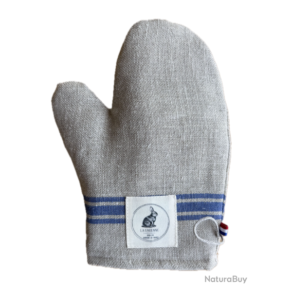 Gant et manique en lin - Gant / Bleu