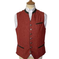 Gilet autrichien Walchsee lin 5 coloris - 52 / Hell olive