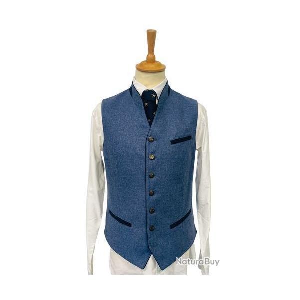 Gilet autrichien en loden Homme Weiler - 6 coloris - Maximilian - 52 / Light blue