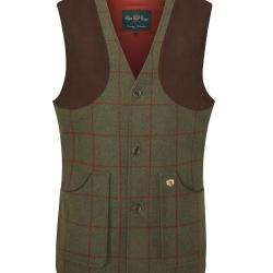 Gilet de chasse et de tir en tweed Homme Compton - Reed - Alan Paine - 4XL / Vert