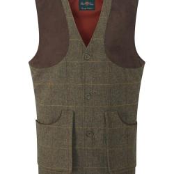 Gilet de chasse et de tir en tweed Compton - Teak - Alan Paine - 4XL / Marron