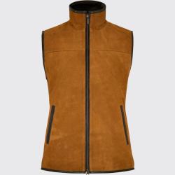 Gilet en cuir Dunhill tan - L