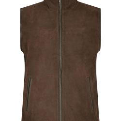 Gilet en cuir Dunhill walnut - L