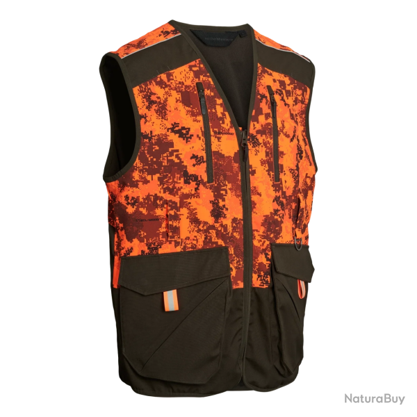 Gilet de chasse camouflage orange Falkor tark - Opt3 - Northern Hunting - S / Orange