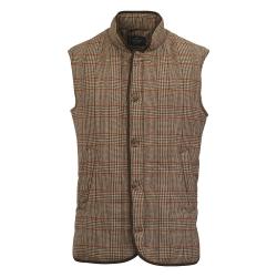 Gilet matelass&eacute; Homme en tweed - Cavendish - Laksen - M / Marron