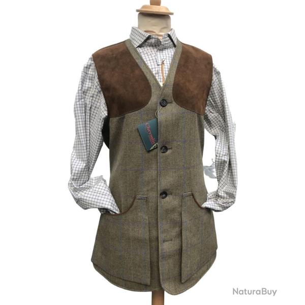 Gilet tweed Moorland blue purple - XL