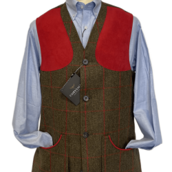 Gilet tweed Moorland K553 red - S