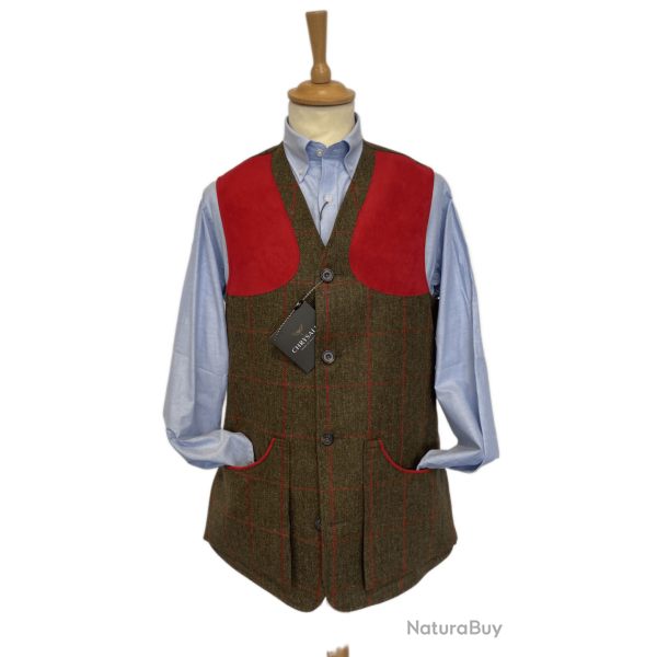 Gilet tweed Moorland K553 red - 3XL