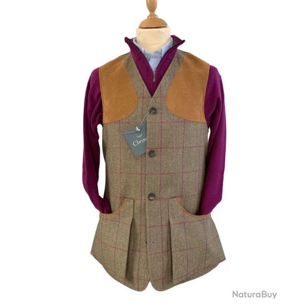 Gilet tweed Moorland pink red - 3XL