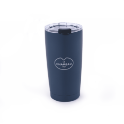 Gobelet thermos 3 coloris - Bleu fonc&eacute;