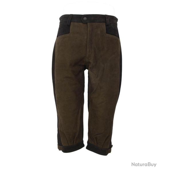 Knickers de chasse en cuir de buffle bicolore - CE63 - Chasse El�gance - 38 / Marron