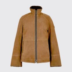 Manteau en cuir doubl&eacute; sherpa Homme Merriman - Tan - Dubarry of Ireland - M / Bronze
