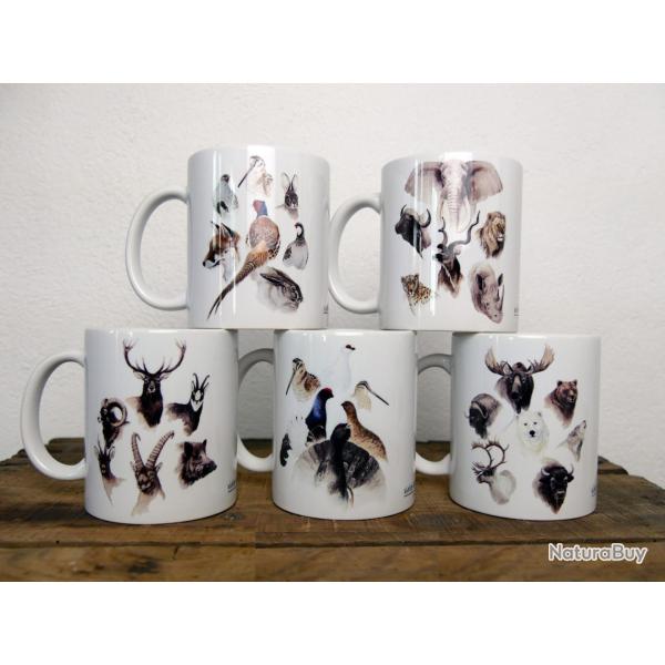Mugs faune du monde - Pack de 5