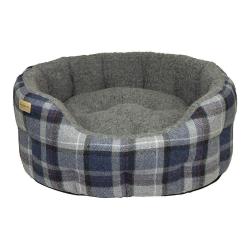 Paniers tweed grey check pour chien - M (55 x 50 cm)