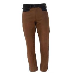 Pantalon de chasse en cuir de buffle bicolore CE68 Chasse El&eacute;gance Marron