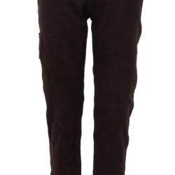 Pantalon de chasse en cuir de buffle chocolat "slim" - CE709 - Chasse El&eacute;gance - 40 / Marron