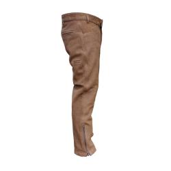 Pantalon de traque en cuir de buffle marron - CE693 - Chasse El&eacute;gance - 54 / Marron
