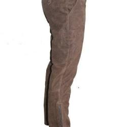 Pantalon de chasse en cuir de buffle vert olive - CE67 - Chasse El&eacute;gance - 46 / Vert
