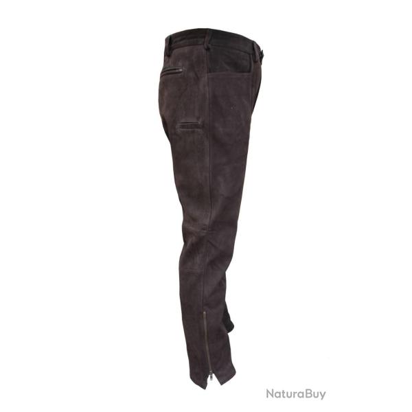 Pantalon de chasse en cuir �b�ne - CE690 - Chasse El�gance - 50 / Eb�ne