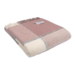 Plaid block check charcoal dusky pink
