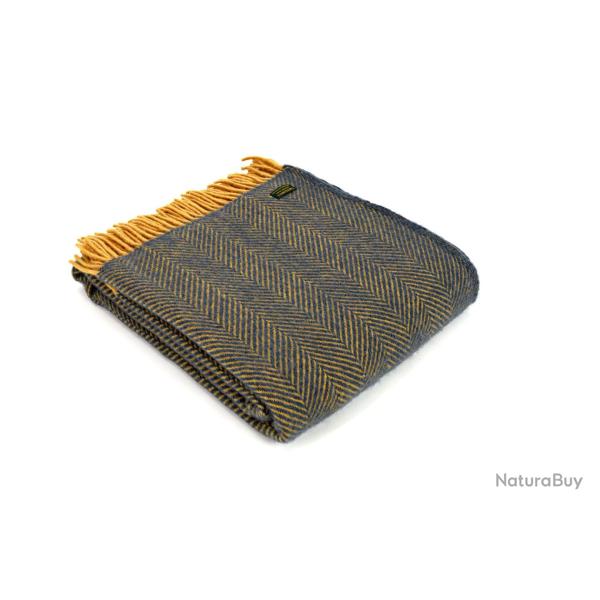 Plaid lifestyle herringbone Navy/mustard