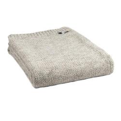 Plaid tricot&eacute; alpaga 6 coloris - Gris