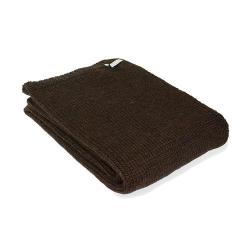 Plaid tricot&eacute; alpaga 6 coloris - Marron