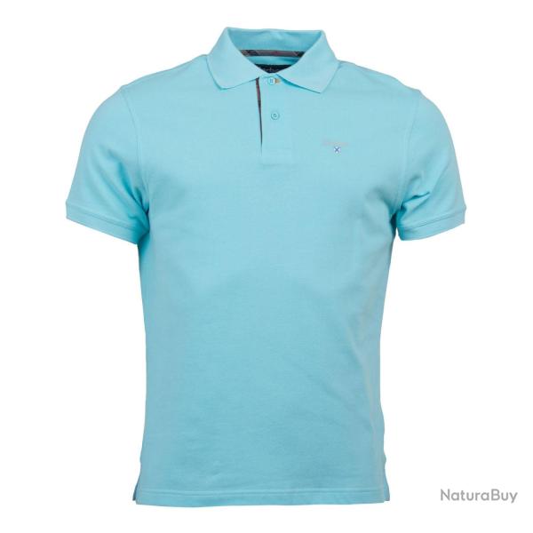 Polo tartan aqua marine - S