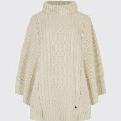 Poncho en laine Femme Kilronan - Cream - Dubarry of Ireland - L-XL / Beige