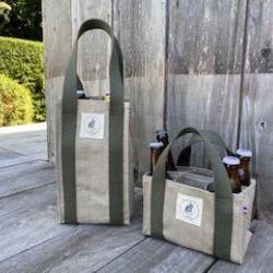 Porte bouteilles en lin - 6 canettes