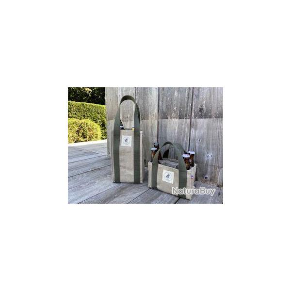 Porte bouteilles en lin - 6 canettes