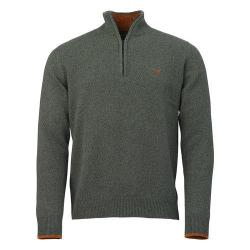 Pull brompton lambswool 1/4 ZIP - Forest / M