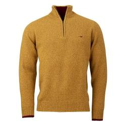 Pull brompton lambswool 1/4 ZIP - Gorse / M