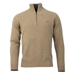 Pull brompton lambswool 1/4 ZIP - Camel / S