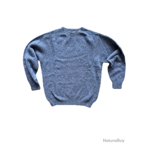 Pull col rond denim - S