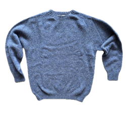 Pull col rond denim - L