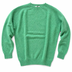 Pull col rond Homme - Evergreen - Harley of Scotland - Vert / L
