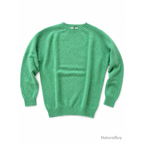 Pull col rond Homme - Evergreen - Harley of Scotland - Vert / XL