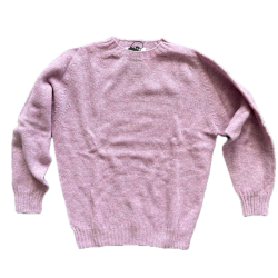 Pull col rond Homme - Sweet Pea - Harley of Scotland - Rose / XL