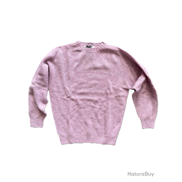 Pull col rond Homme - Sweet Pea - Harley of Scotland - Rose / XL