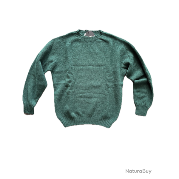 Pull col rond Homme - Tartan - Harley of Scotland - Vert / L