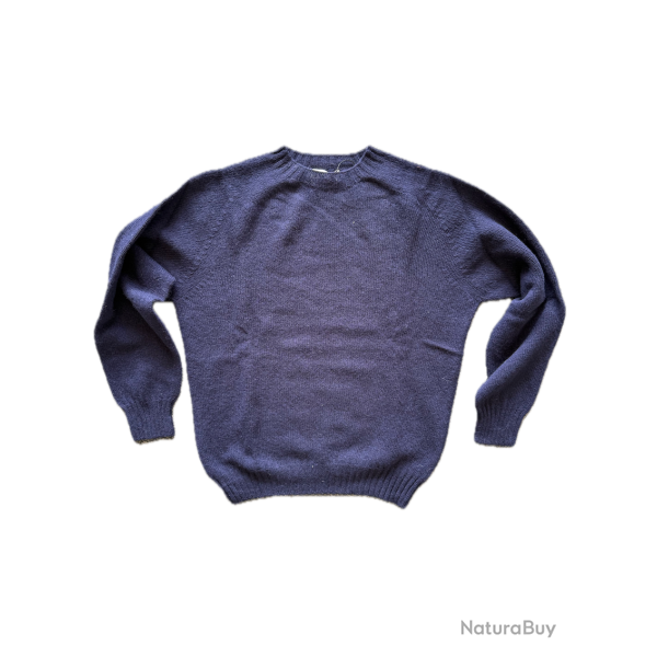 Pull col rond navy - L