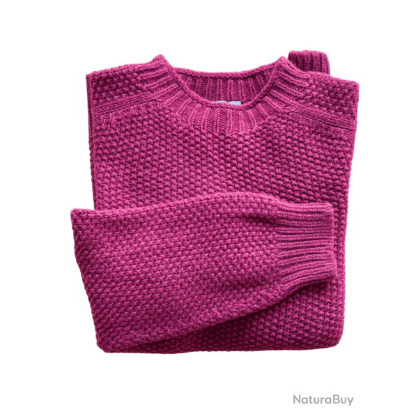 Pull col rond point de riz russet red - XL