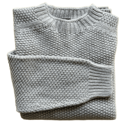 Pull col rond point de riz stonechat - M