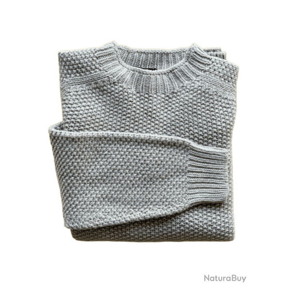 Pull col rond point de riz stonechat - M