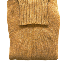Pull col roul&eacute; gold rust - XL
