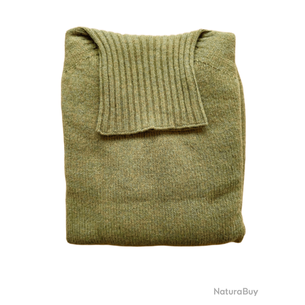 Pull col roul� lichen - M